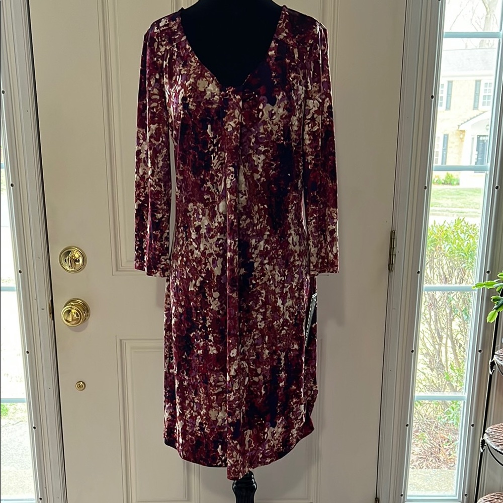 Elegant Purple Floral Dress